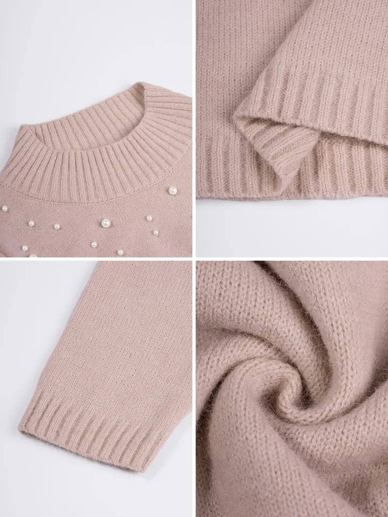 Bibi | Elegant Sweater Dress with Pearls