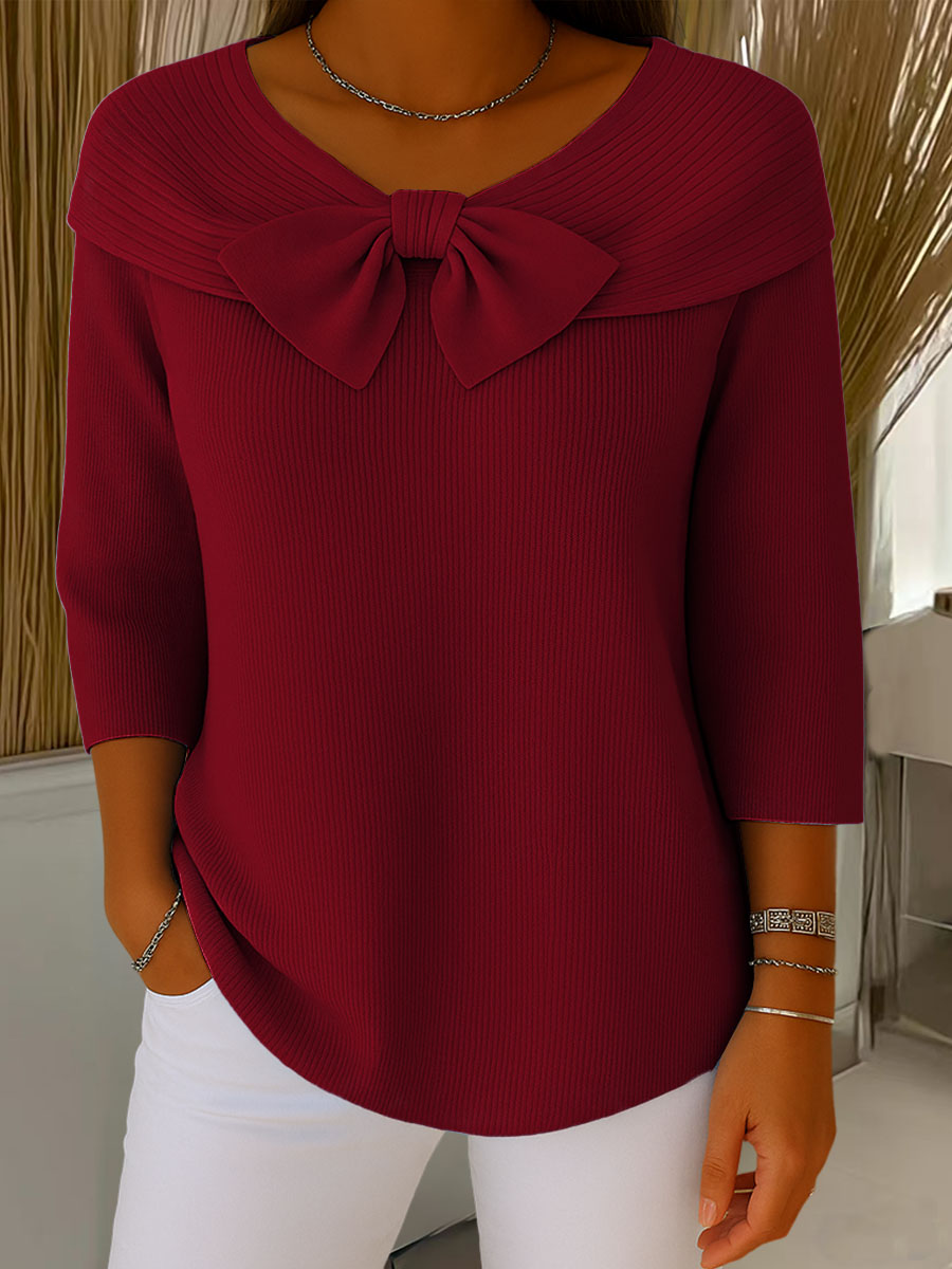 Sofie™ – Sweater With Bow Accent