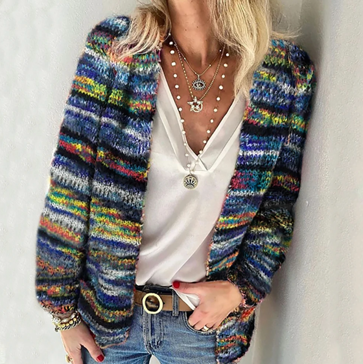 Catherine | Cozy Multicolor Cardigan