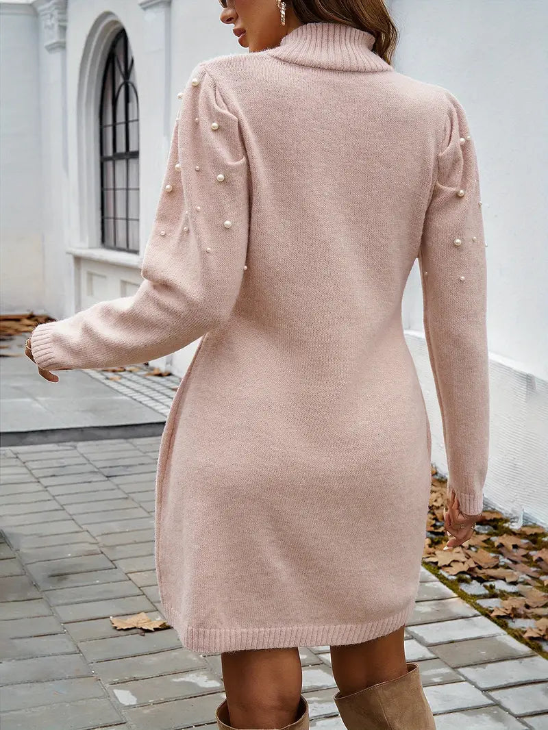 Bibi | Elegant Sweater Dress with Pearls