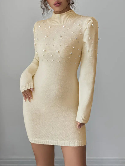 Bibi | Elegant Sweater Dress with Pearls